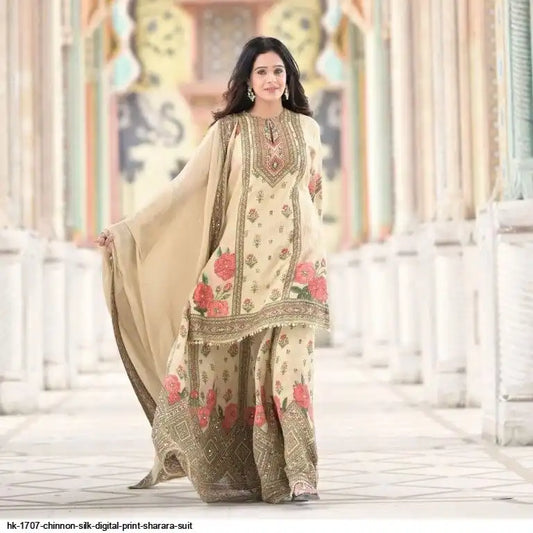 Beautiful designer plazo suit