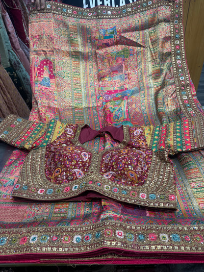 Beautiful designer Pure Kanni Silk Woven Sarees with Ready Blouse and Sabysachi Border