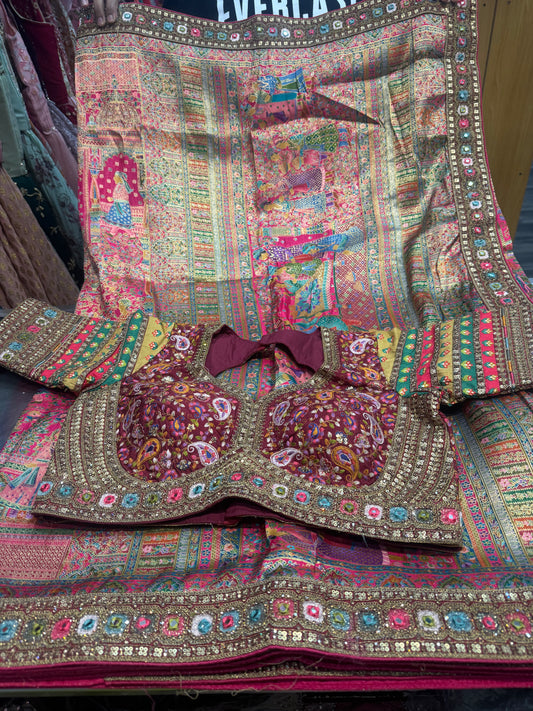 Beautiful designer Pure Kanni Silk Woven Sarees with Ready Blouse and Sabysachi Border