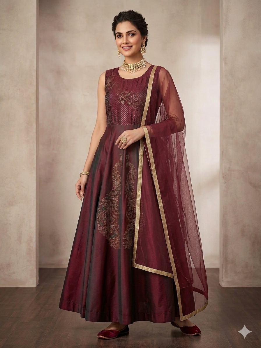 Beautiful designer gown style anarkali
