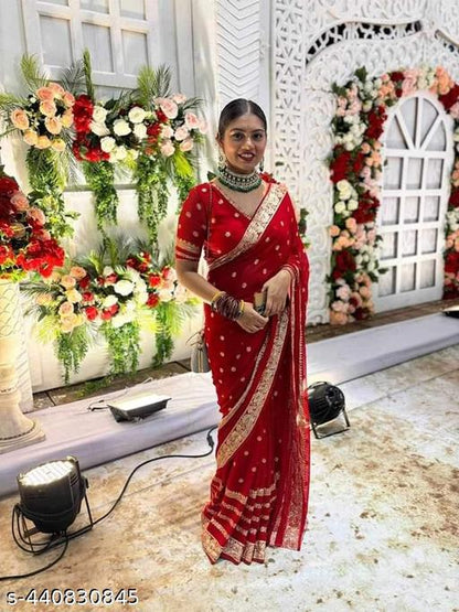 Beautiful designer geogrette saree