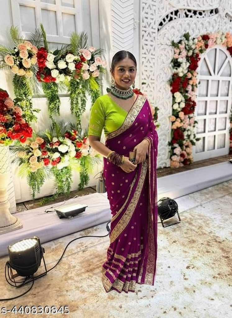 Beautiful designer geogrette saree