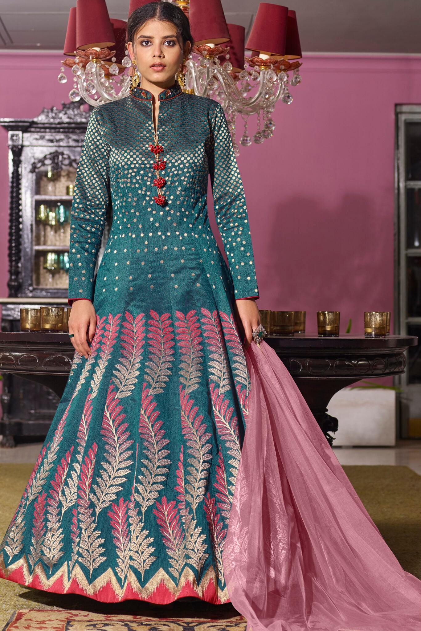 Beautiful designer gown style anarkali suit