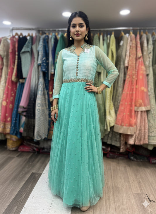 Beautiful designer indowestern gown