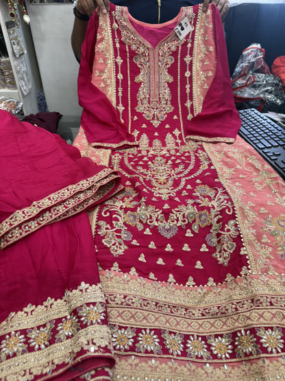 Beautiful designer plazo suit
