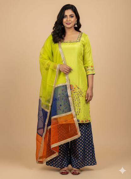 Beautiful designer skirt pants suit