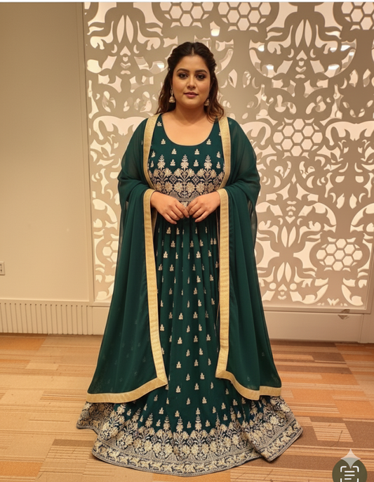 Beautiful designer gown style anarkali suit