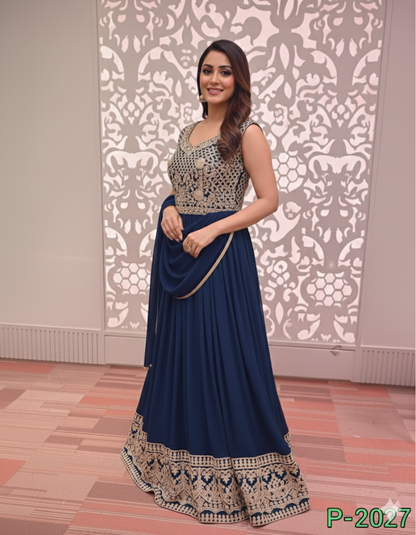 Beautiful designer gown style anarkali suit