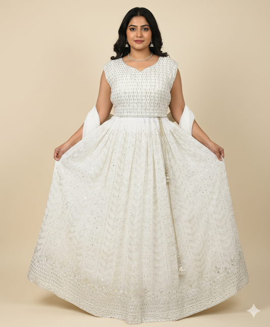 Beautiful designer fully embroidery lengha choli