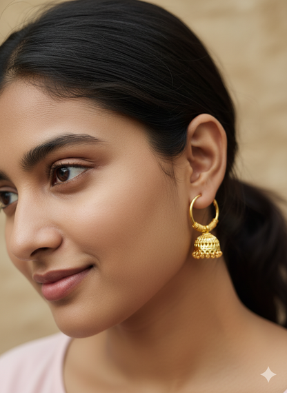 Beautiful designer gold plated bali jhumki