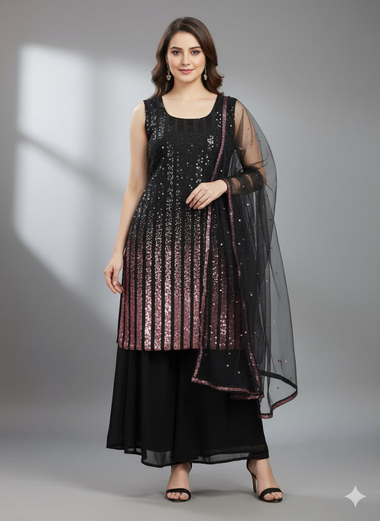 Beautiful designer plazo suit