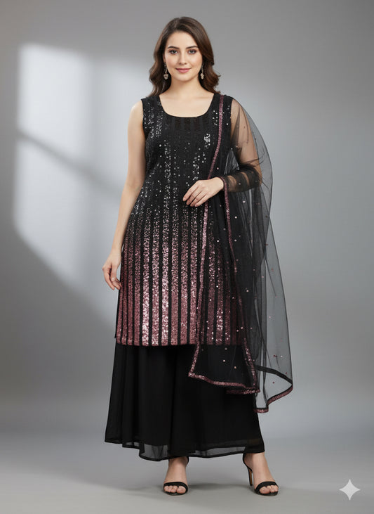 Beautiful designer plazo suit