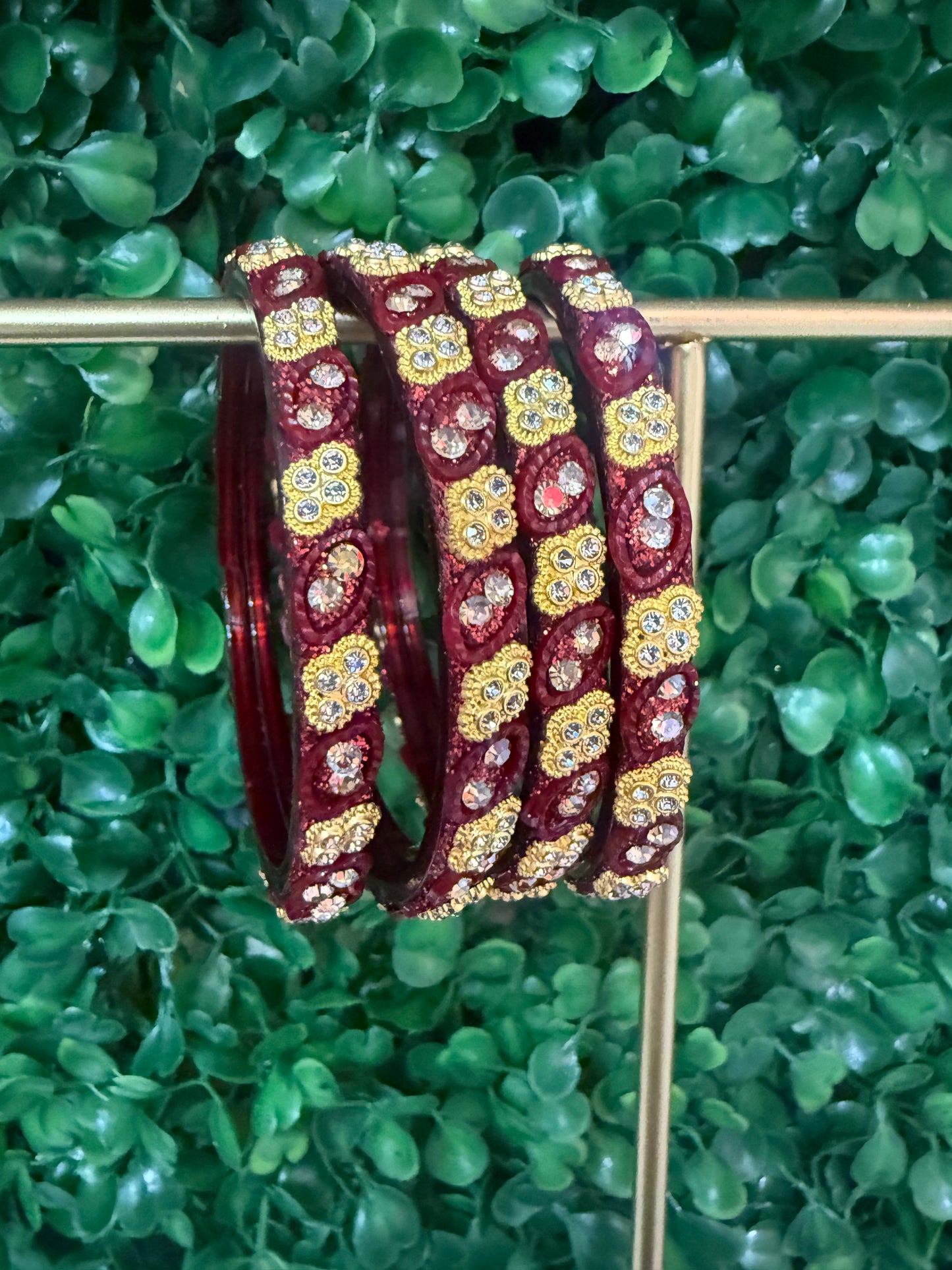 Beautiful designer glass bangles set