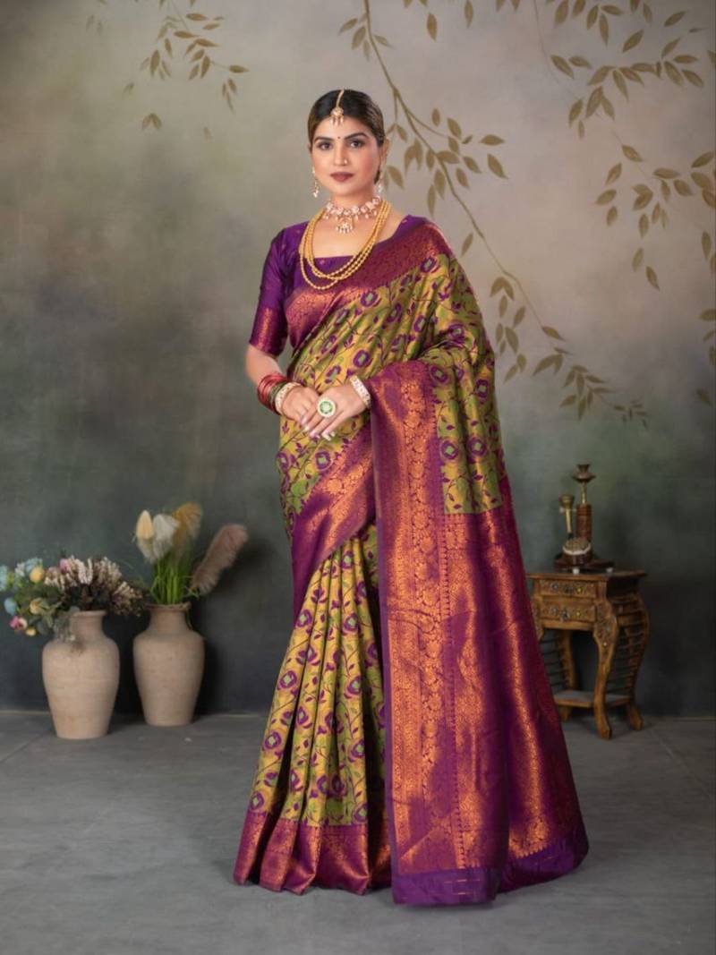Beautiful designer pure banasari silk saree