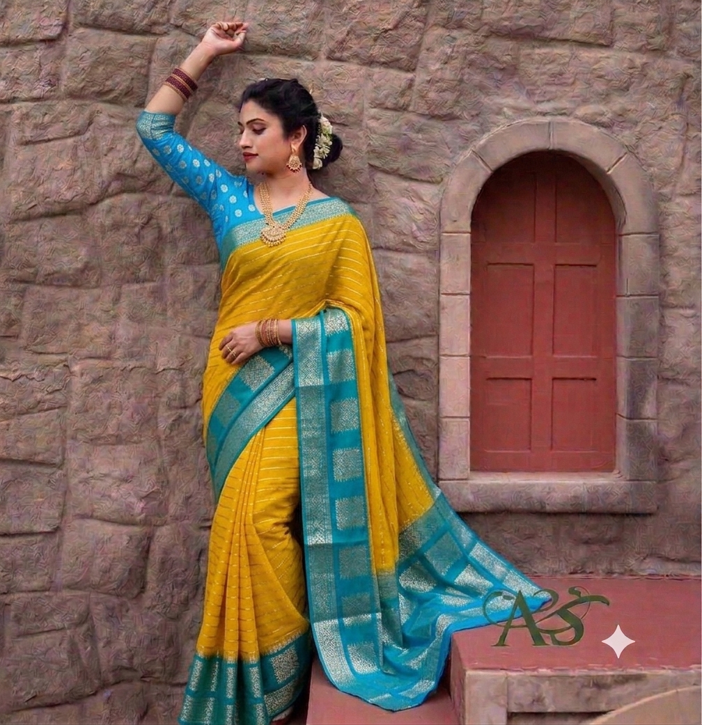 Beautiful designer geogrette saree