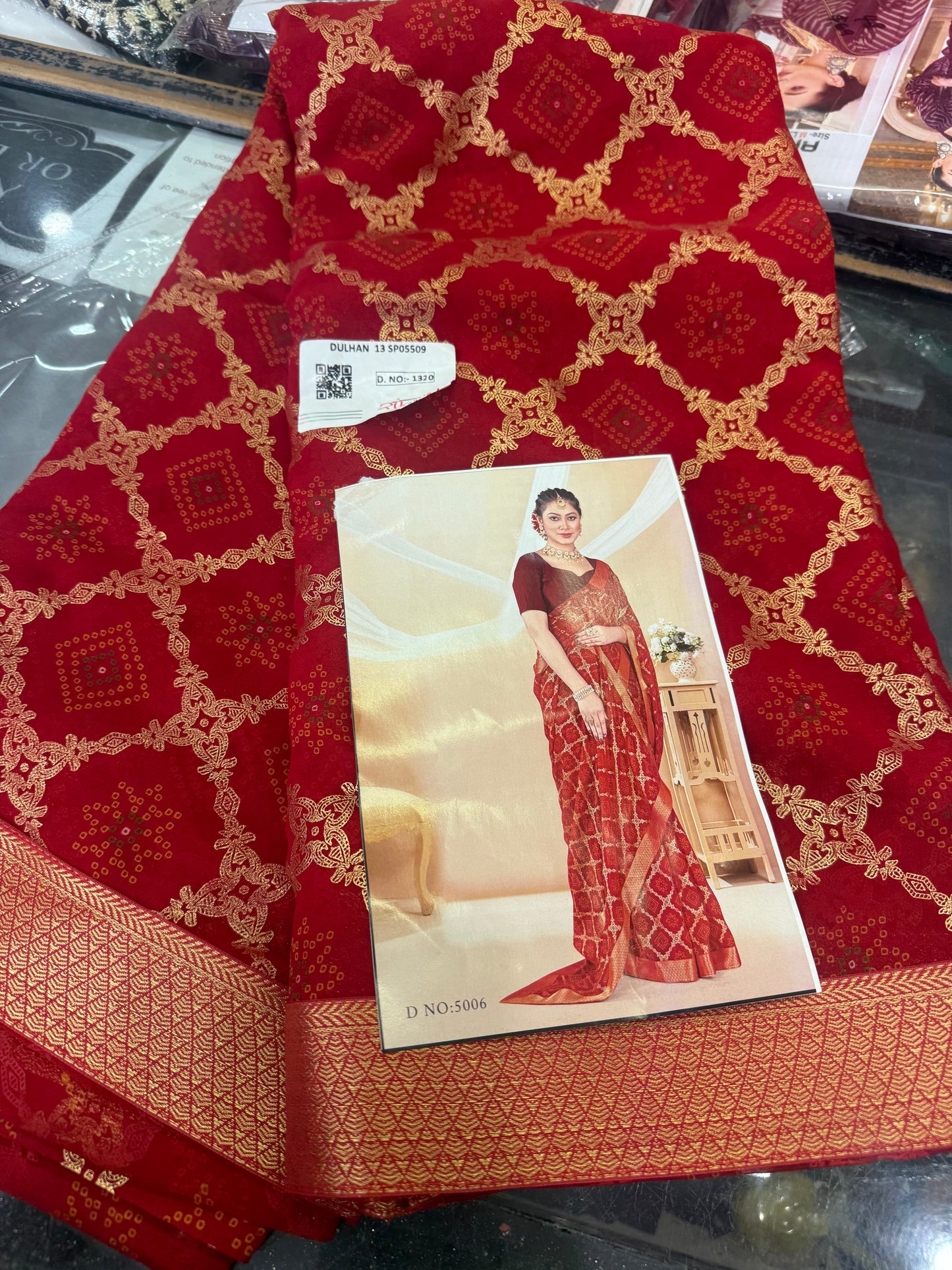 Beautiful designer bandhani saree