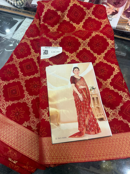 Beautiful designer bandhani saree