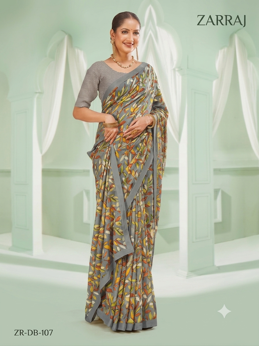 Beautiful designer floral saree
