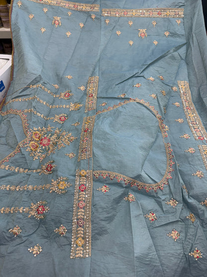 Beautiful designer silk lengha saree