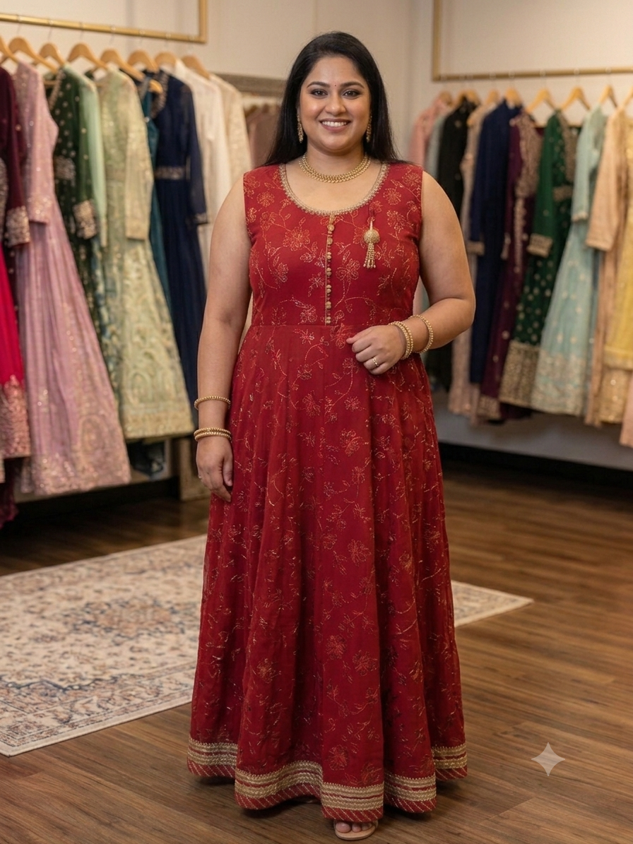 Beautiful designer gown style anarkali