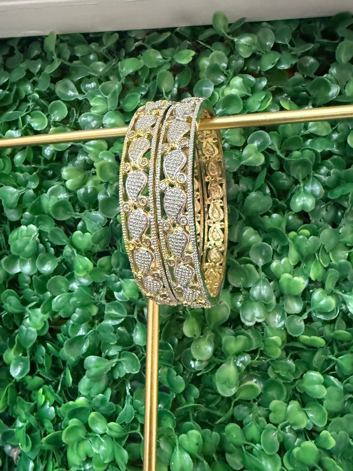 Beautiful designer American diamond kara set