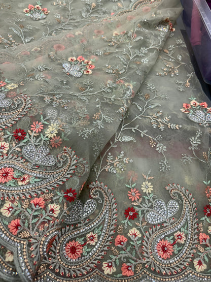 Beautiful designer fully embroidery saree