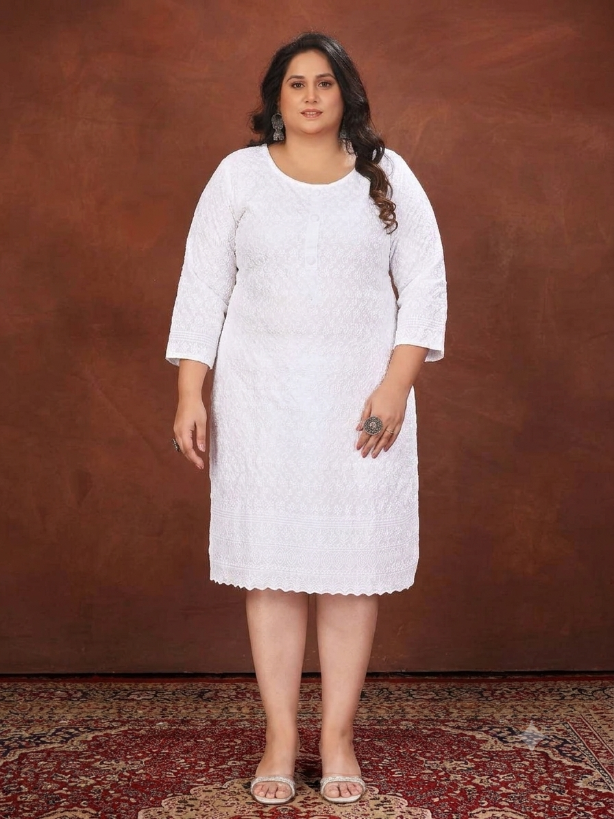 Beautiful designer lucknowi Embroidery Kurti