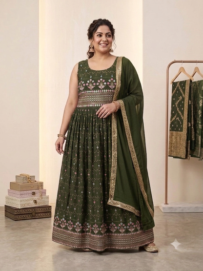 Beautiful designer gown style anarkali suit