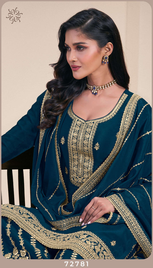 Beautiful designer plazo suit