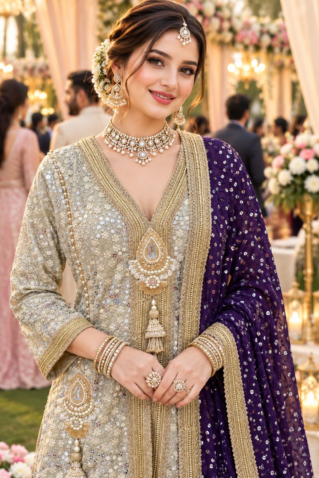 Beautiful DESIGNER SWAROSKI PREMIUM GEORGETTE SUIT
