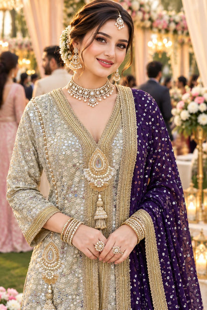 Beautiful DESIGNER SWAROSKI PREMIUM GEORGETTE SUIT