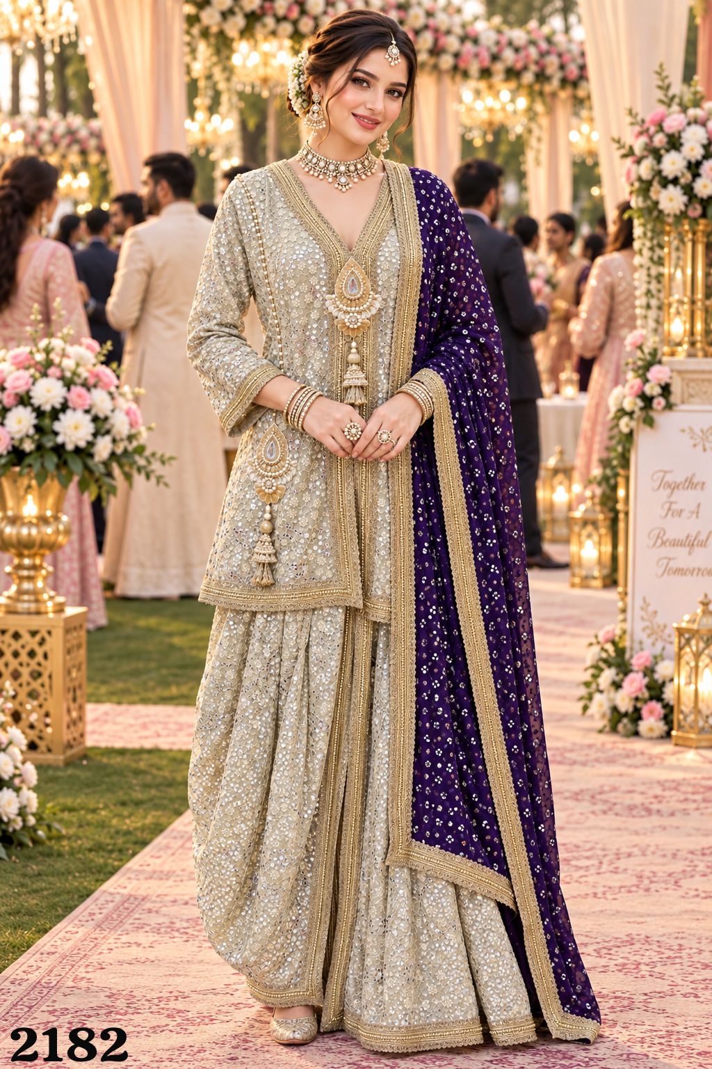 Beautiful DESIGNER SWAROSKI PREMIUM GEORGETTE SUIT