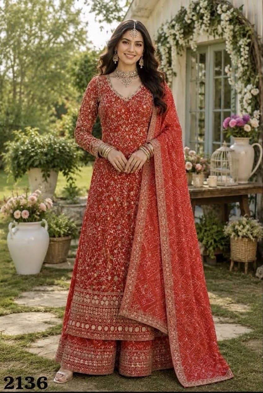 Beautiful designer bandhani plazo suit