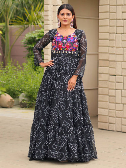 NAVRATRI SPECIAL GOWN FAUX GEORGETTE