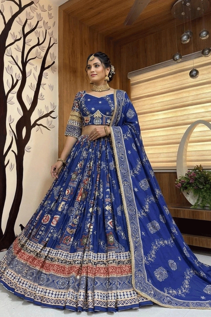 Beautiful designer Navy Blue Color Chaniya Choli For Navratri Garba