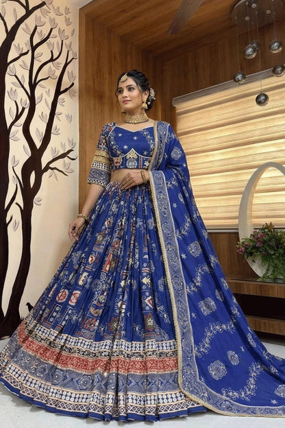 Beautiful designer Navy Blue Color Chaniya Choli For Navratri Garba