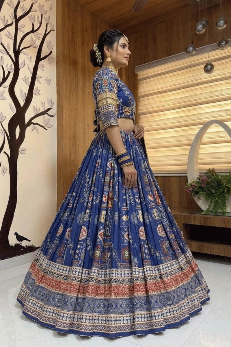 Beautiful designer Navy Blue Color Chaniya Choli For Navratri Garba