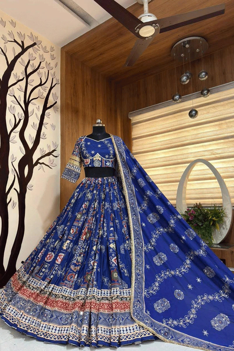 Beautiful designer Navy Blue Color Chaniya Choli For Navratri Garba