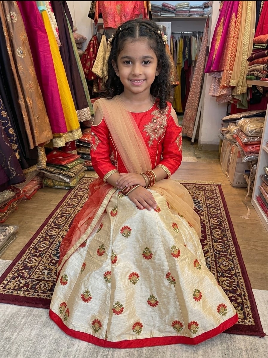 Beautiful designer lengha choli for kids