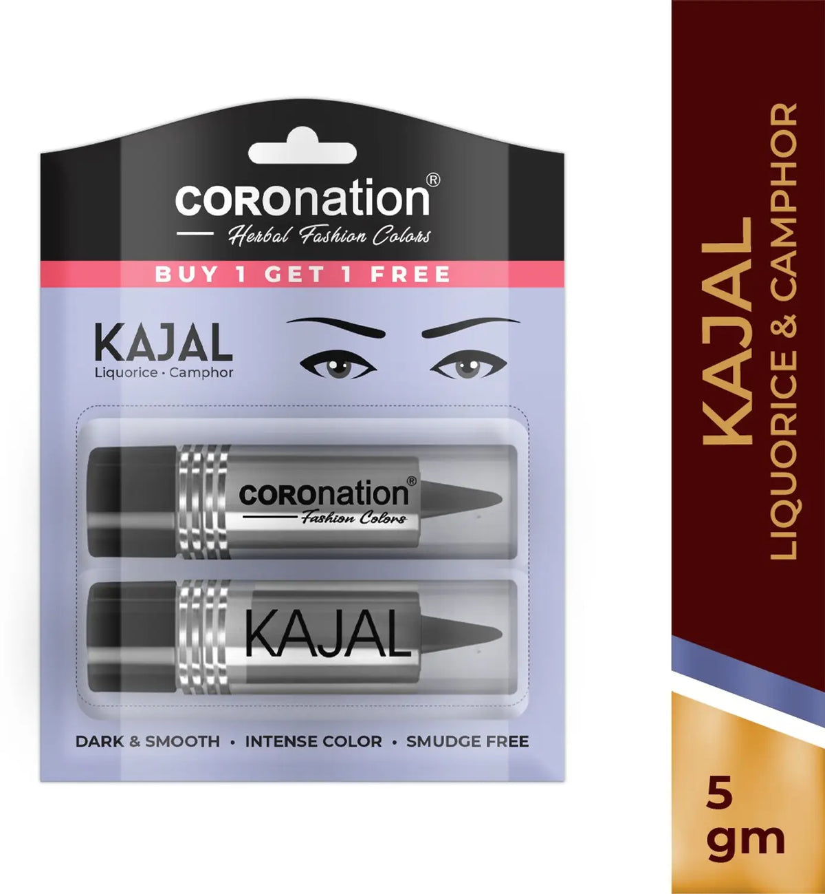 COROnation Herbal Kajal With Liquorice & Camphor twin pack