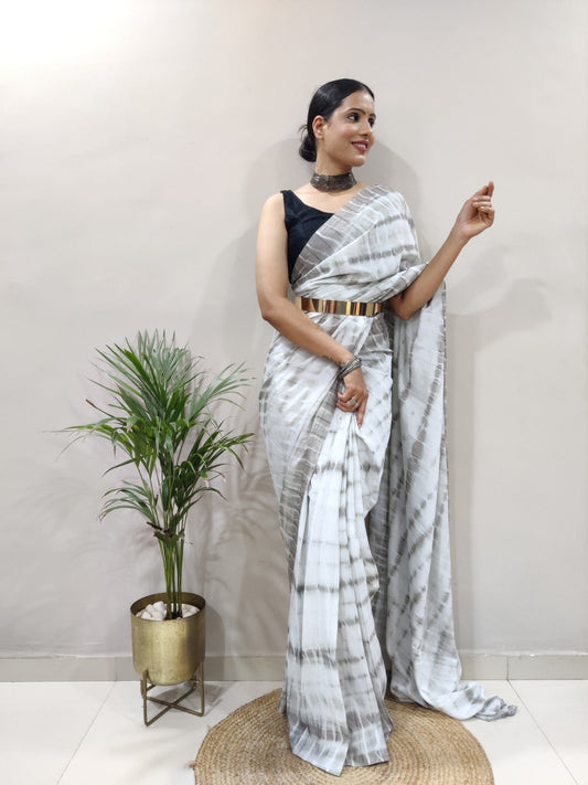Beautiful designer readymade saree with readymade blouse