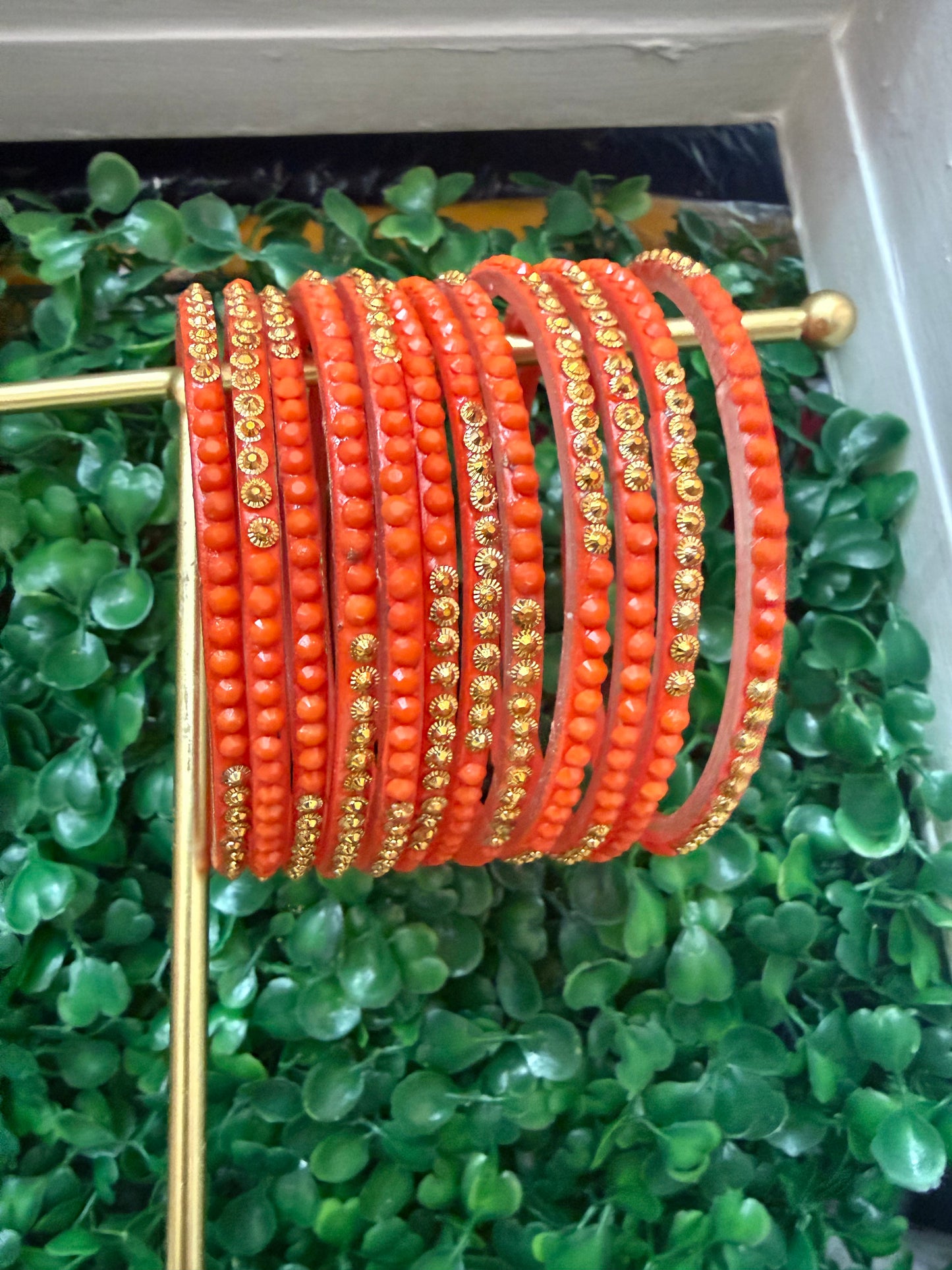 Beautiful designer glass bangles set
