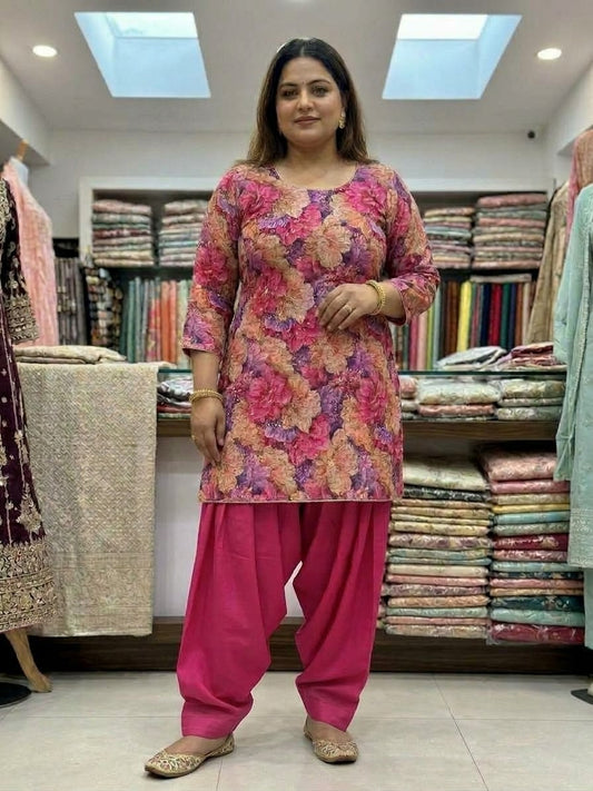 Beautiful designer patiala 2 piece coord set