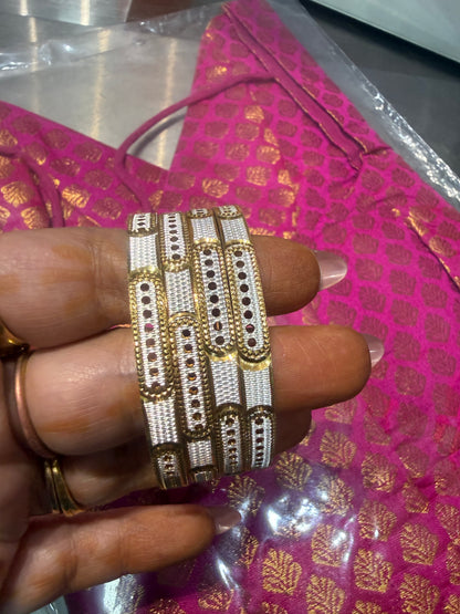 Beautiful designer gold plated bangle set