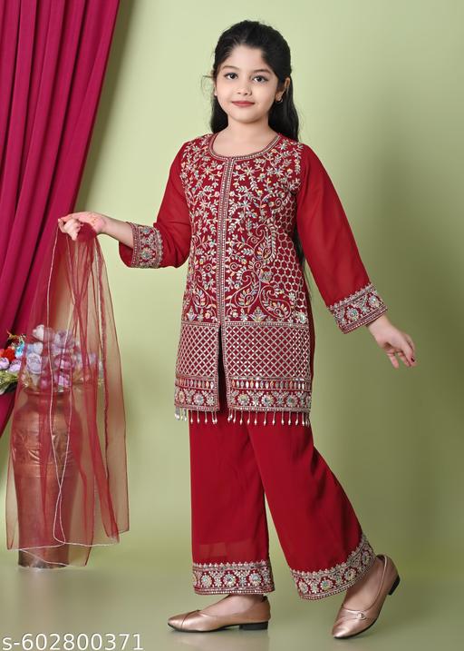 Beautiful designer plazo suit for girls