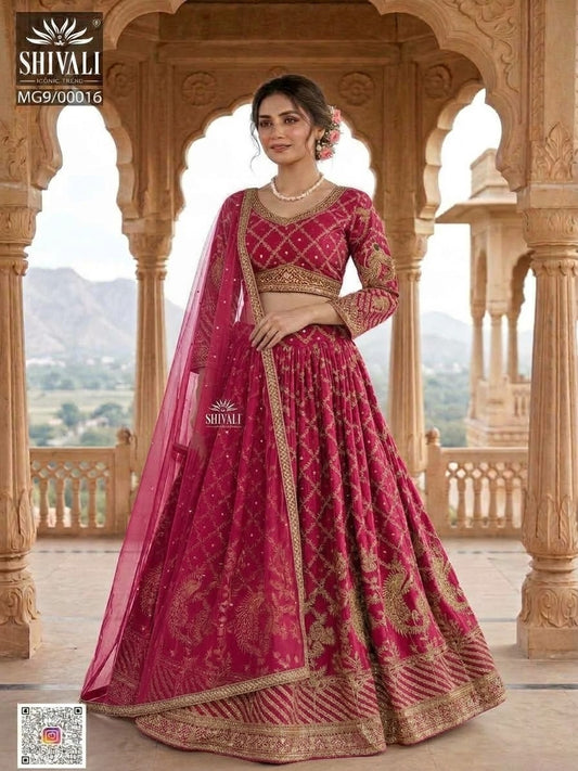 Beautiful designer silk lengha choli