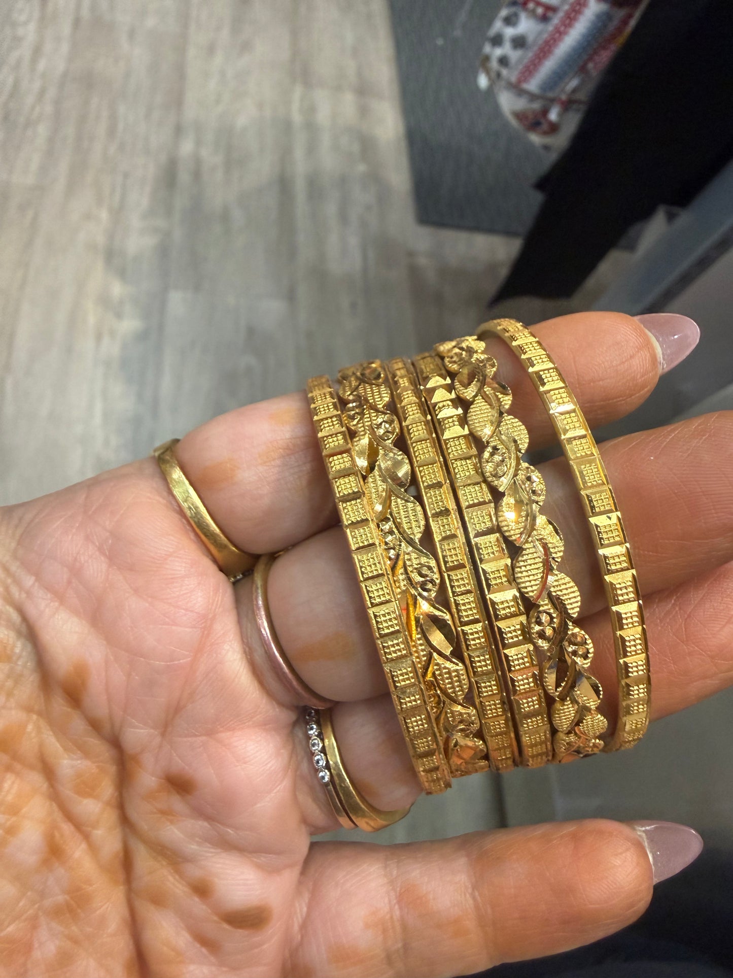Beautiful designer gold plated bangle set