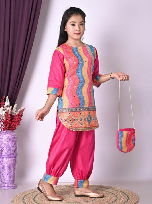 Beautiful designer Afghani suit for girls