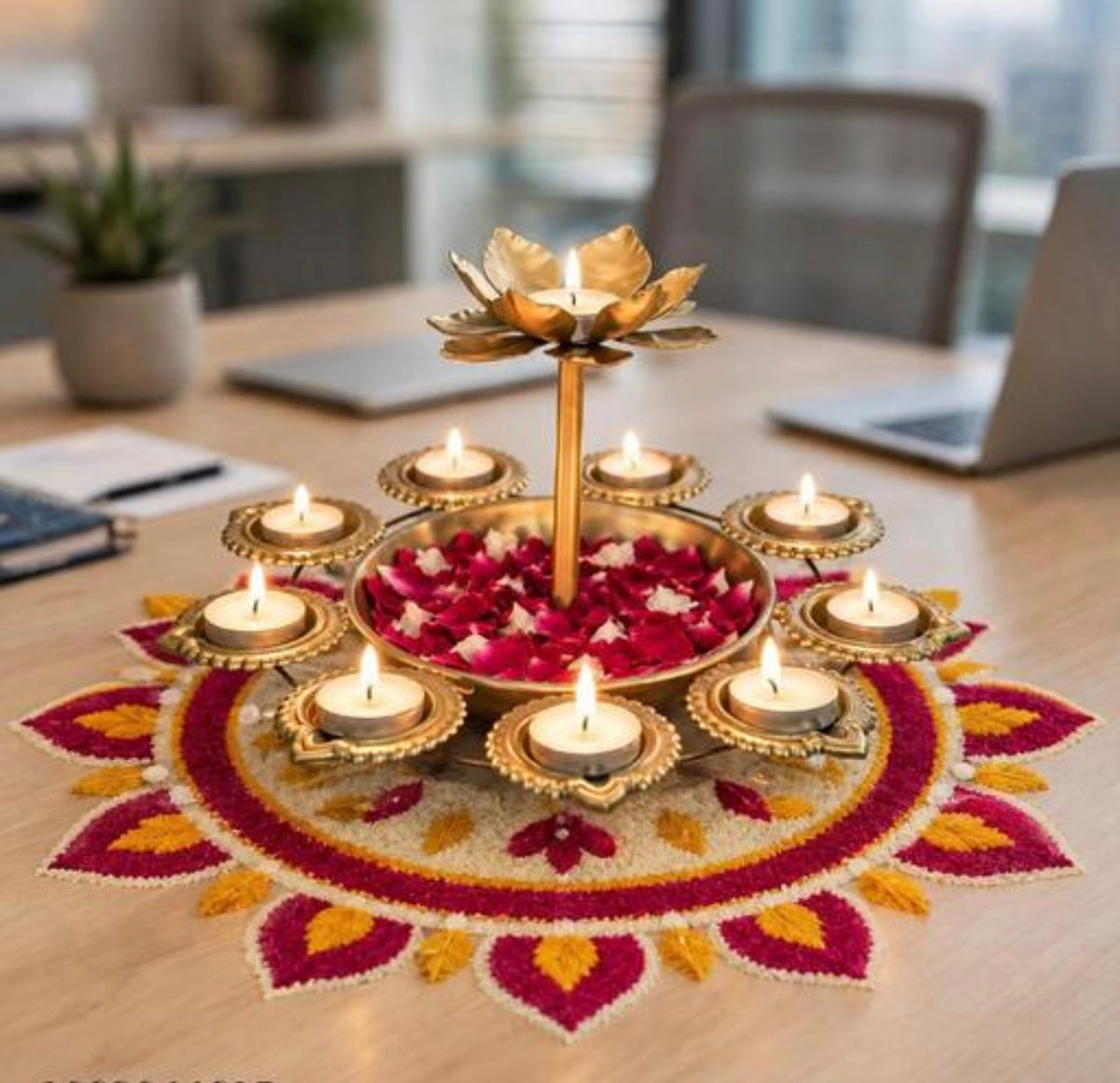 Beautiful designer 10 Diya’s urli