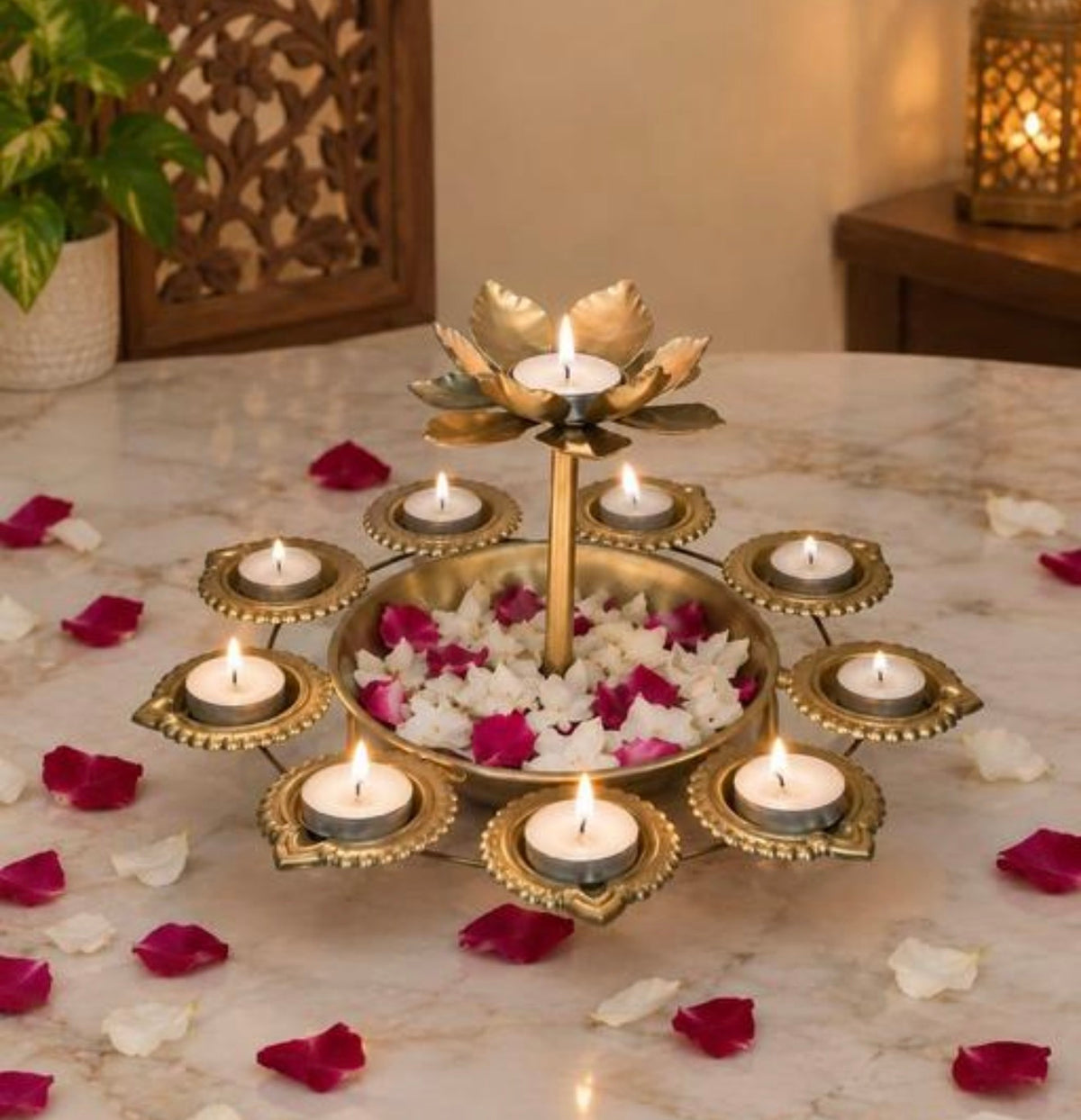 Beautiful designer 10 Diya’s urli